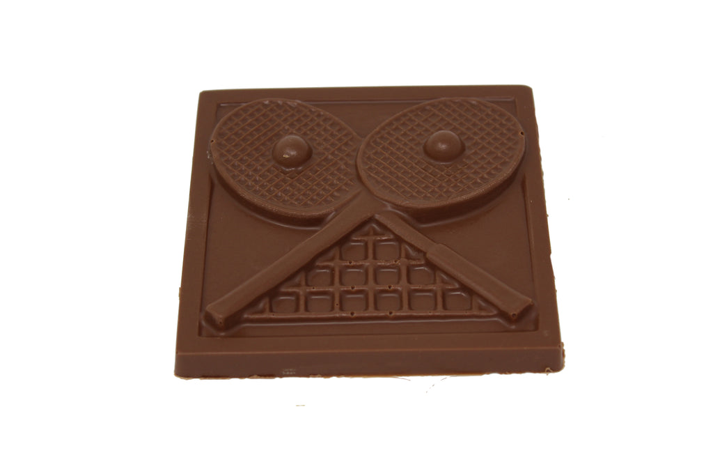 Chocolate Badminton Rackets Crossed